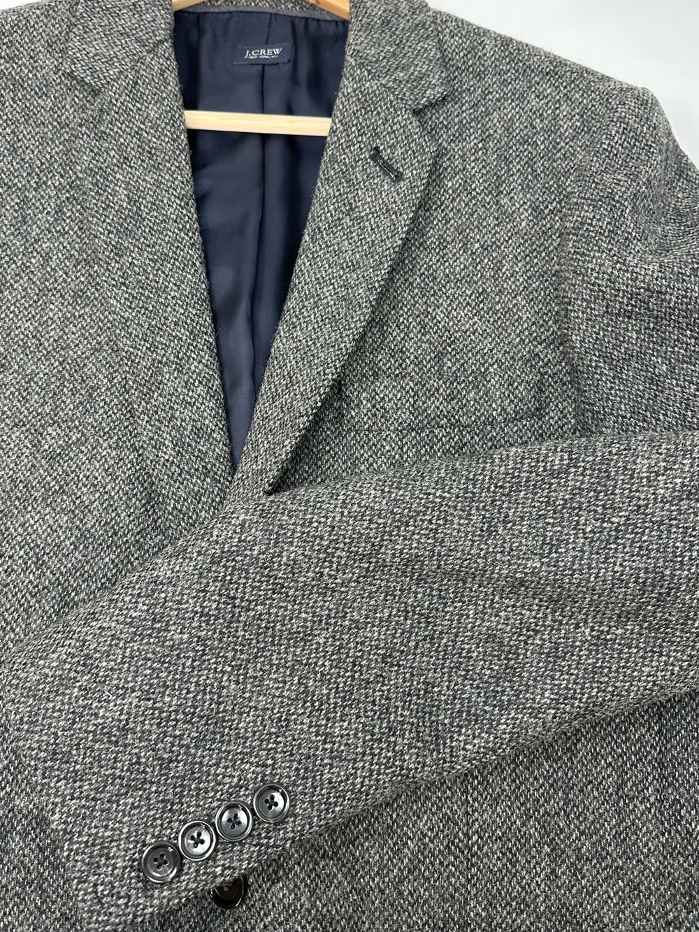 J.Crew Tweed Ludlow Jacket Size 38R English Wool Yorkshire By Moon Gray Multi